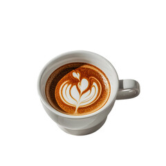 Coffee spots on white paper on transparent background