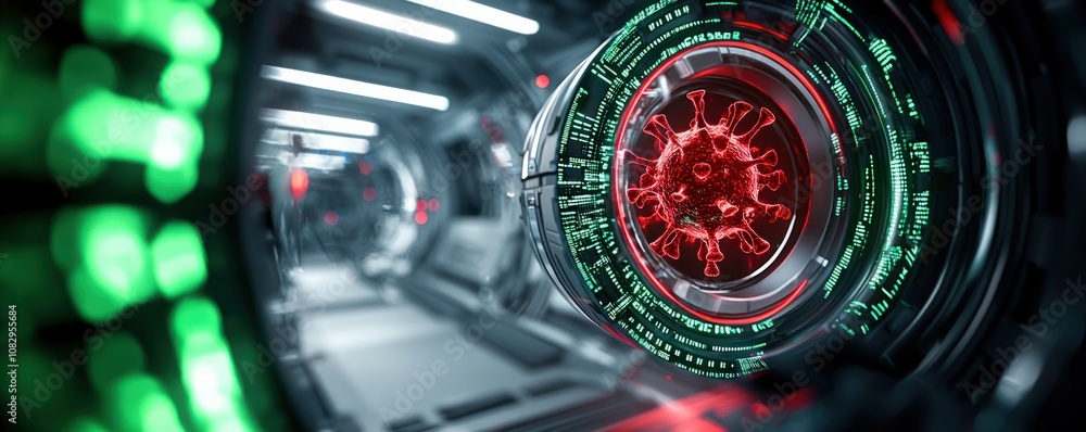 Aufkleber cybersecurity monitoring analyzing malware threats in technology labs