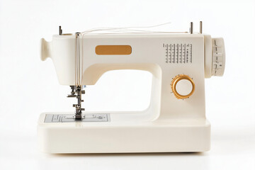 modern sewing machine in action with thread detail