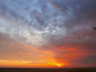 sunset in the sky