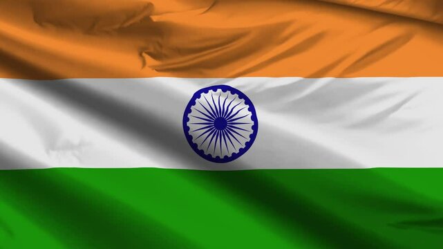 india flag moved by the wind