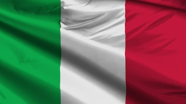 italy flag moved by the wind
