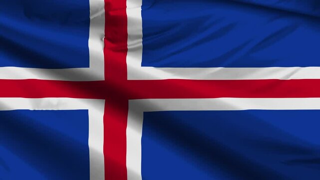 iceland flag moved by the wind