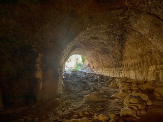 Ruins of the ancient city of Nysa in Aydın, Turkey, featuring remnants of classical architecture