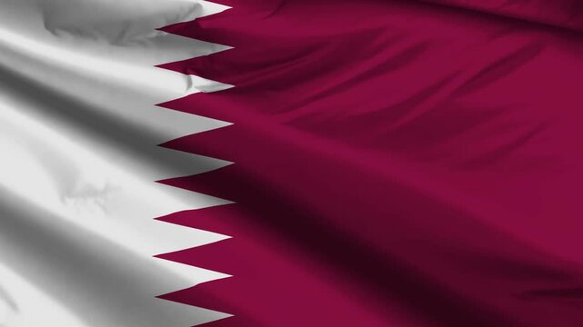 quatar flag moved by the wind