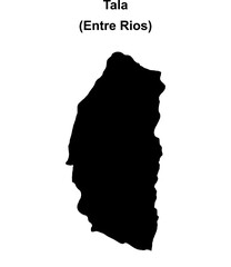 Tala department (Entre Rios) blank outline map
