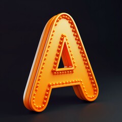 3D bold 'A' text in a modern, rounded font style