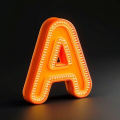 Obraz premium 3D bold 'A' text in a modern, rounded font style