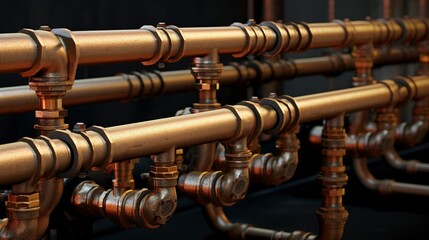 A photo of a set of water supply lines