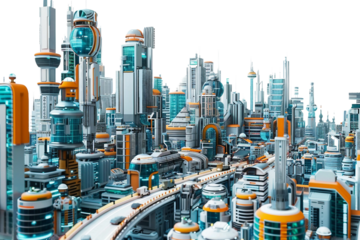Advanced AI City with Self-Driving Cars and Smart Technology
