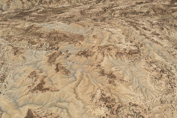 Aerial view of the Abanilla desert or Mahoya Desert in Murcia, Spain