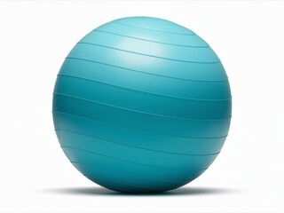 Naklejka premium Aqua Fitness Ball: A Teal Exercise Ball for Core Strengthening 
