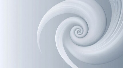 Fototapeta premium White spiral swirling creating abstract design on gradient background