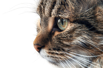 Intimate close-up of a cat purring with soft fur patterns