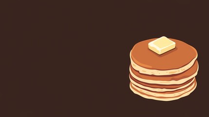 Rustic pancake background with uneven edges, lending an artisanal touch suitable for vintage-inspired menus, recipe blogs, and food photography