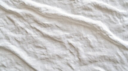 Obraz premium Soft and Textured White Fabric Drapery Showing Natural Creases and Wrinkles Perfect for Backgrounds, Textiles, and Fashion Photography, Ideal for Elegant and Minimalist Designs