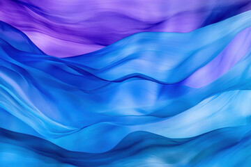 Obraz premium Abstract blue and purple waves - tranquil flow in modern digital art
