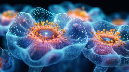 Fototapeta premium Ultra macro microscopic plant, living, cell image
