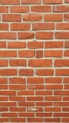 Obraz premium Brick wall background with weathered red bricks for textured look, brick, building