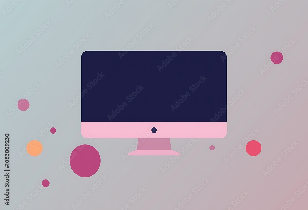 Poster minimalist computer-themed backgrounds featuring shapes.