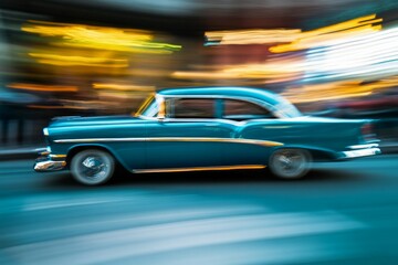 Vintage classic car illustration