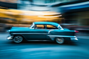 Obraz premium Vintage classic car illustration