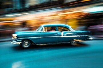 Obraz premium Vintage classic car illustration
