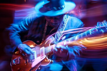 Naklejka premium Jazz blues music art illustration