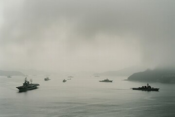 Tense Naval Standoff at Sea