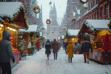 Obraz premium German Christmas Market Walk