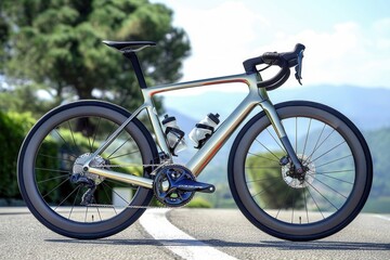 Fototapeta premium Racing Bike Gliding in Sun