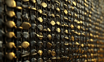 Obraz premium 3D render of Chainmail 3d render texture Pbr style