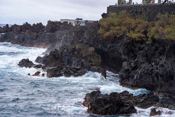 Porto Moniz Madeira Portugal Grey Low cloud day