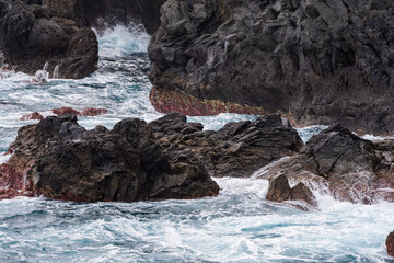 Porto Moniz Madeira Portugal Grey Low cloud day