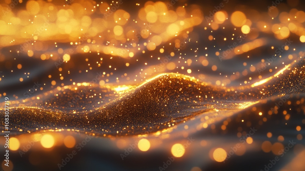Poster a close-up view of a wave with colorful lights in the background, suitable for use as an aesthetic e