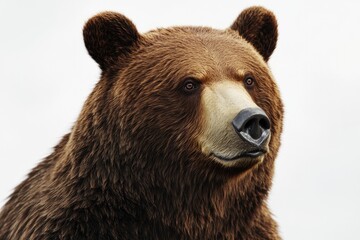Fototapeta premium A close-up shot of a brown bear's face, ideal for use in wildlife or nature-themed projects