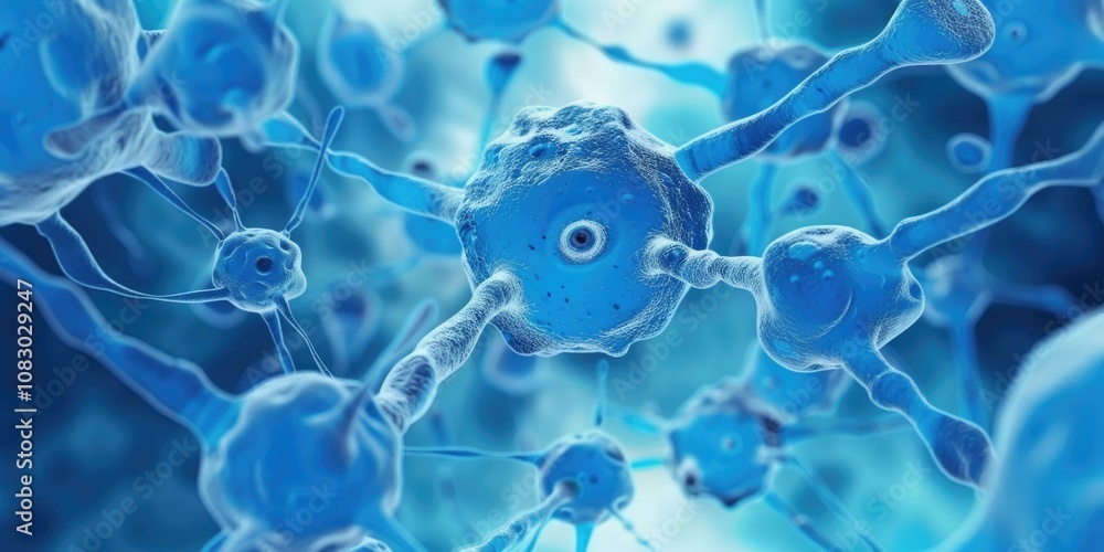 Poster a microscopic view of cellular structures