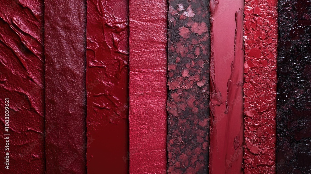 Poster a close-up view of some vibrant red paint on a wall, ideal for use in decorative or design-related c
