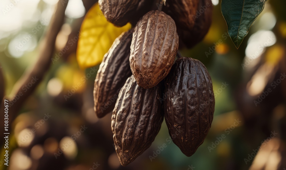 Poster cocoa content illustrate the high cocoa content in dark chocolate