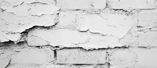 Obraz premium White painted brick wall fragment creating an abstract background composition
