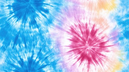 Pastel Blue Seamless Tie Dye Design Faded Color Fashion Multicolor Bohemian Tie Dye Element Kids Background Vintage Concept Splash