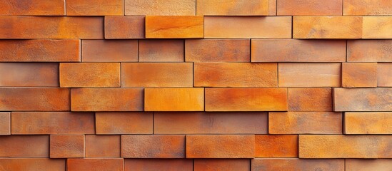 Textured orange brick wall featuring intricate masonry details ideal for background applications