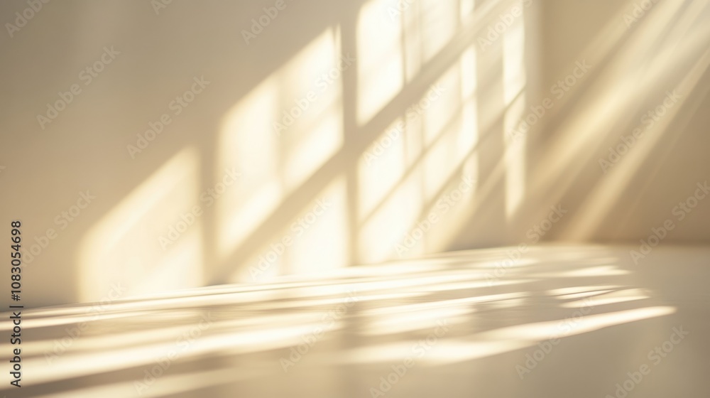 Poster blurred overlay effect applied to photos and mockups organic drop diagonal shadow and light rays cre