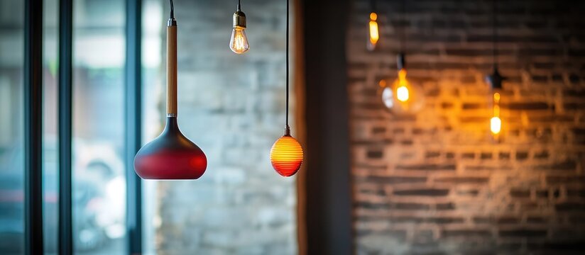 Unique light fixture resembling a plunger hanging in a quirky restaurant decor playful ambiance