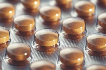 A close-up shot of a tray containing various pills and medication