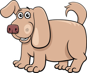 Fototapeta premium cartoon beige dog comic animal character