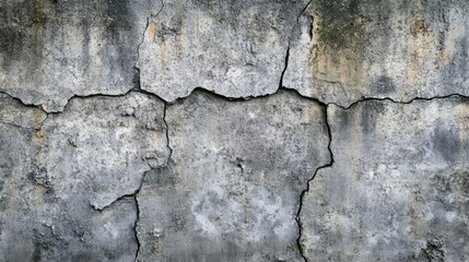 Obraz premium Aged and weathered concrete wall texture with a mottled and cracked appearance