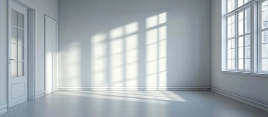 Minimalistic interior of an undecorated apartment featuring gray tones ideal for real estate listings or design inspiration