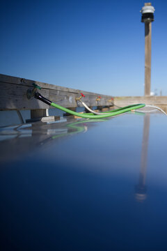Flish Cleaning Table on the Fishing Pier