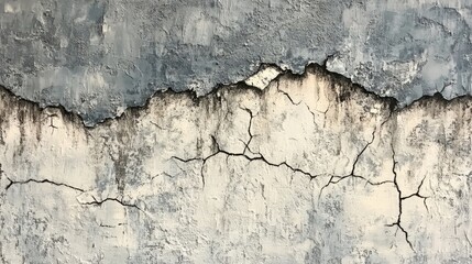 Obraz premium Painting of a textured surface featuring a cracked concrete wall